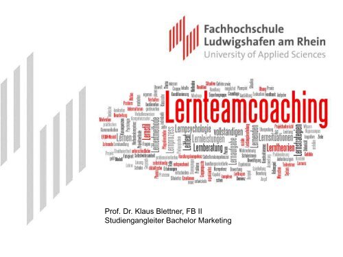 Prof. Dr. Klaus Blettner, FB II Studiengangleiter Bachelor Marketing