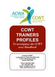 CCWT TRAINERS PROFILES - ACWA