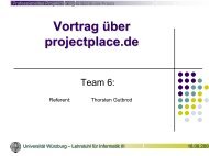 Projekte - Lehrstuhl für Informatik III - Universität Würzburg