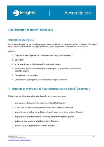 AccrÃ©ditation Insights