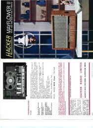 Hacker Mayflower 2 RV20 leaflet - Past Times Radio