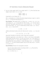 35th United States of America Mathematical Olympiad 1. Let p be a ...