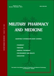 MILITARY PHARMACY AND MEDICINE