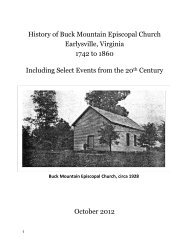 History of Buck Mountain Episcopal Church Earlysville, Virginia ...