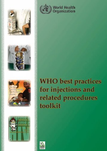 WHO best practices for injections and related procedures toolkit