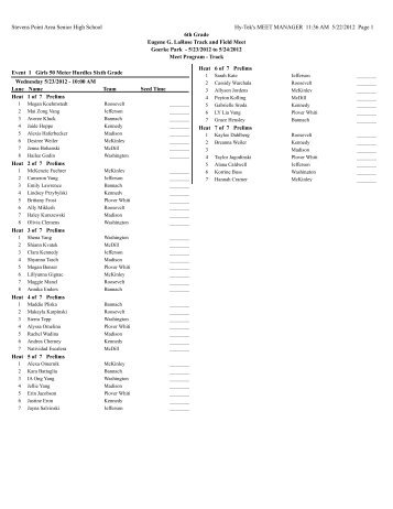 6th Grade Clerk Sheet - Let's Move In Point