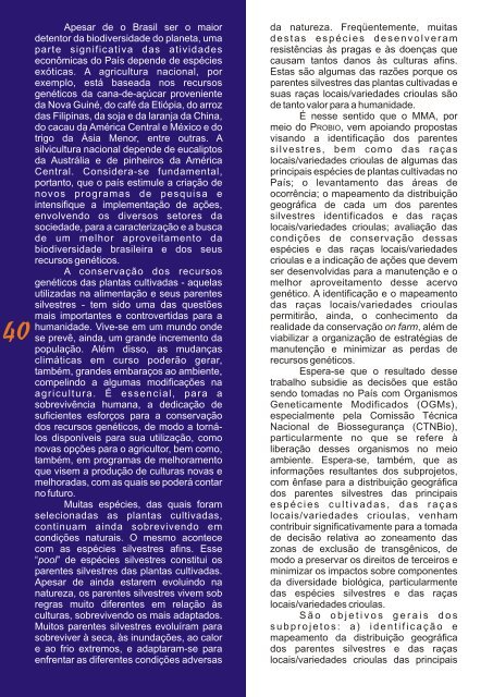 Relatório de atividades PROBIO 2002-2004 - Ministério do Meio ...