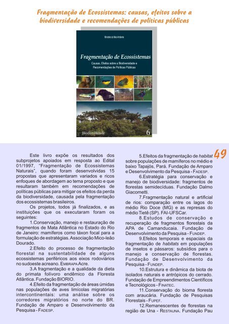 Relatório de atividades PROBIO 2002-2004 - Ministério do Meio ...