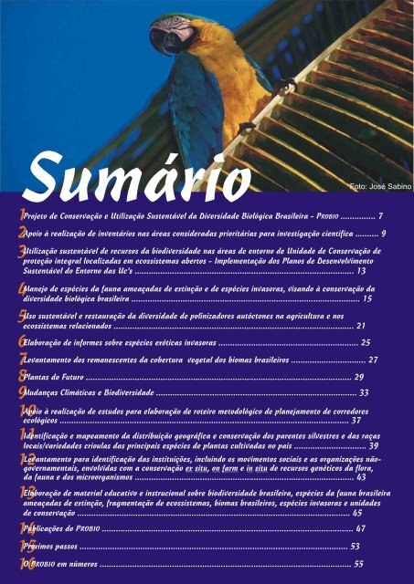 Relatório de atividades PROBIO 2002-2004 - Ministério do Meio ...