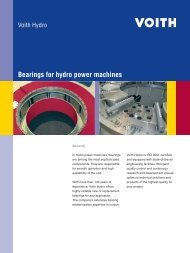 Bearings for hydro power machines - Voith Hydro