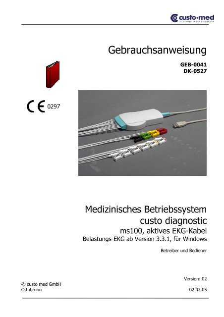 ms100, aktives EKG-Kabel - custo.med