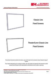 Classic Line Fixed Screens TheaterCurve Classic Line Fixed Screens