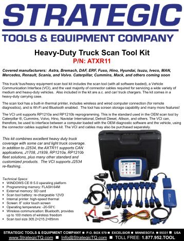 Heavy-Duty Truck Scan Tool Kit - Strategic Tools