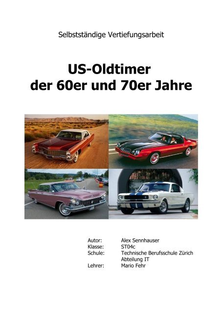 Teil 1 – Vorgaben zur Facharbeit - US Car Club of Switzerland