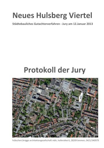 Neues Hulsberg Viertel Protokoll der Jury
