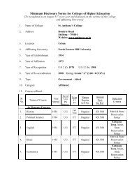 Minimum Disclosure - St. Anthony's College, Shillong