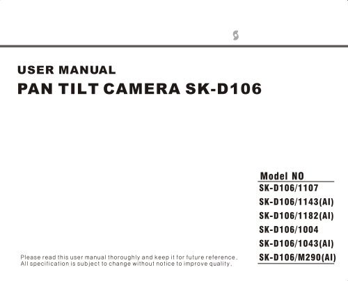 PAN TILT CAMERA SK-D106 - RF Concepts