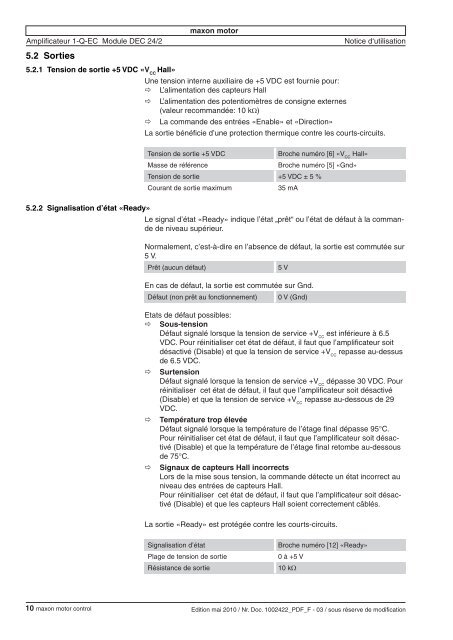 367661 Notice d'utilisation Edi - Maxon Motor