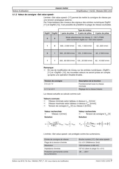 367661 Notice d'utilisation Edi - Maxon Motor