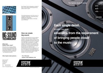 open brochure PDF(3 MB) - System Audio