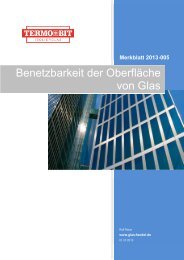 Merkblatt 005 - Benetzbarkeit der OberflÃ¤che von Glas - Glas Fandel