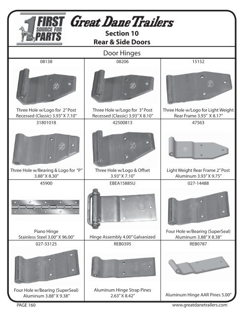 Hinges Butts Pins Great Dane Trailers