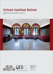 OIB Jahresbericht 2012 - Orient-Institut Beirut