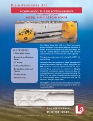 L-3 Klein K-Chirp Model 3310 Sub Bottom Profiler (Click here for PDF)