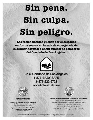 Safely Surrendered Baby Law - Fact Sheet - Spanish - Los Angeles ...