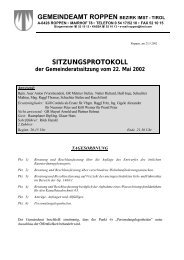 Protokoll vom 22. Mai 2002 (27 KB) - .PDF - Roppen