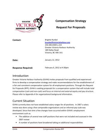 Compensation Strategy Request For Proposals Introduction Current ...