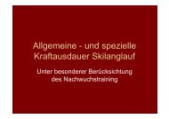 Allgemeine - und spezielle Kraftausdauer Skilanglauf