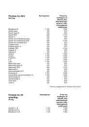 Prisliste for AVU Prisliste for Hf- enkeltfag - Herning HF og VUC