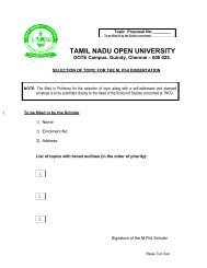 Topic Proposal - Tamil Nadu Open University