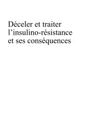 DÃ©celer et traiter l'insulino-rÃ©sistance et ses consÃ©quences