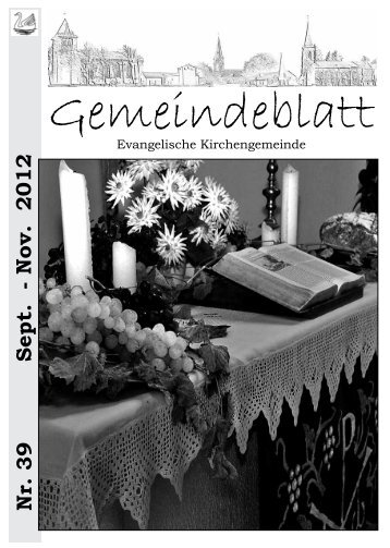 Nr. 39 Sept. - Nov. 2012 - Evangelische Kirchengemeinde ...