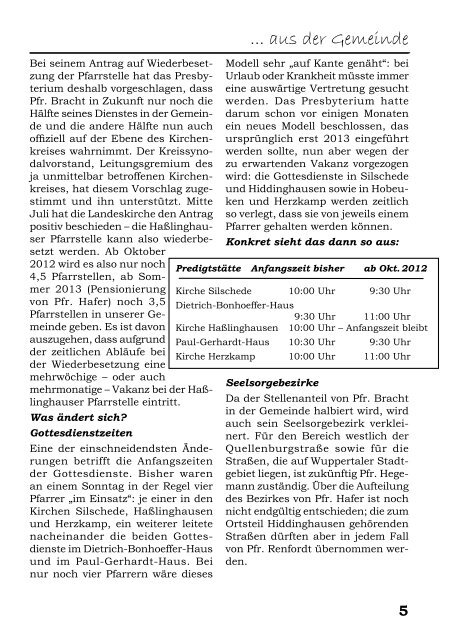 Nr. 39 Sept. - Nov. 2012 - Evangelische Kirchengemeinde ...