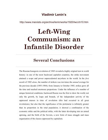 Left-Wing Communism: an Infantile Disorder - Richard Curtis