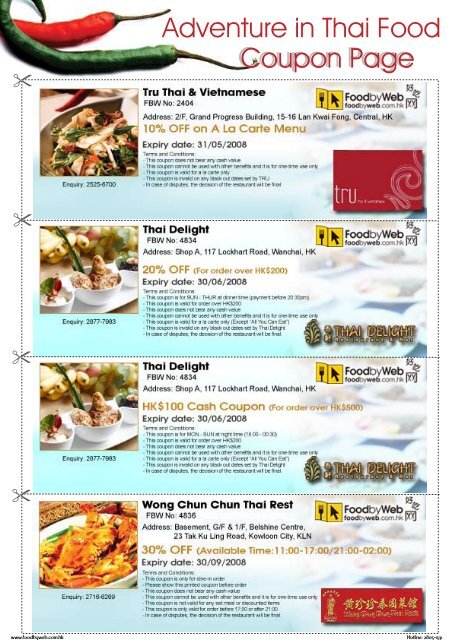 FBW e-magazine - Adventure in Thai food - FoodByWeb
