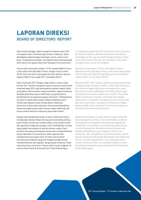 LAPORAN TAHUNAN 2011 - Unilever Indonesia
