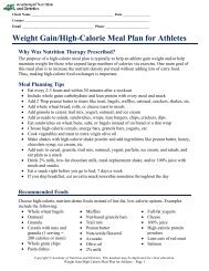Weight Gain/High-Calorie Meal Plan for Athletes