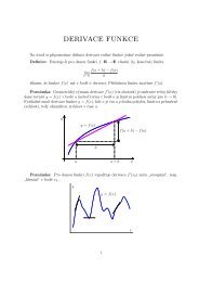 DERIVACE FUNKCE