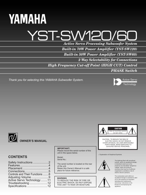 YST-SW120/60 - Yamaha