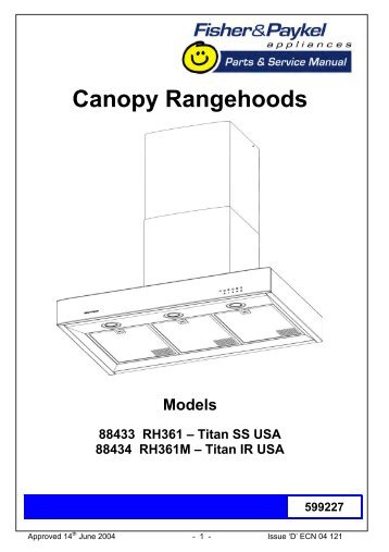 599227 RH361M Canopy Rangehood USA