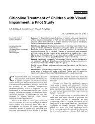 Citicoline Treatment of Children with Visual Impairment; a Pilot Study