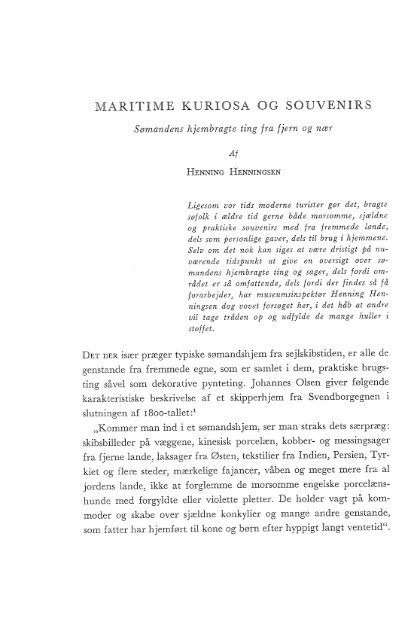 Henning Henningsen: Maritime kuriosa og souvenirs, s. 82