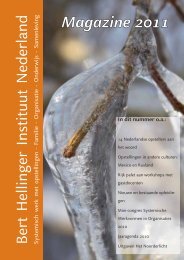 Magazine 2011 (pdf) - Bert Hellinger Instituut Nederland