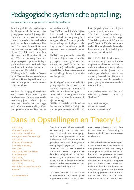 Magazine 2011 (pdf) - Bert Hellinger Instituut Nederland