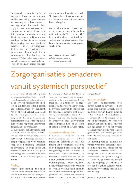 Magazine 2011 (pdf) - Bert Hellinger Instituut Nederland