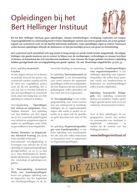 Magazine 2011 (pdf) - Bert Hellinger Instituut Nederland